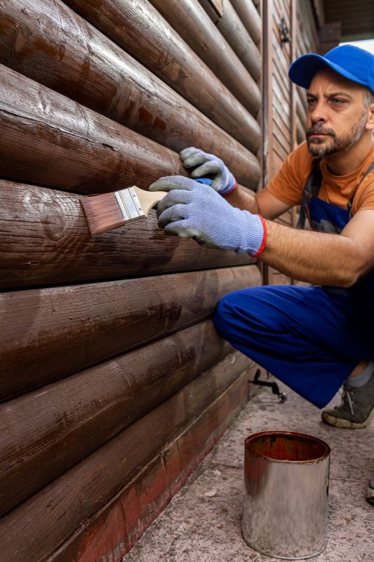Log Siding Staining
